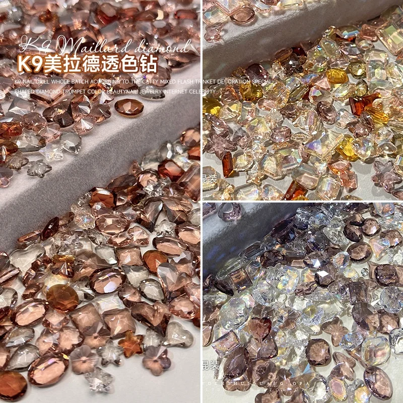Mixed colors & designs K9 Crystal Rhinestone for nail art decoration nail art rhinestone crystal K9 Bling Nail Art charm