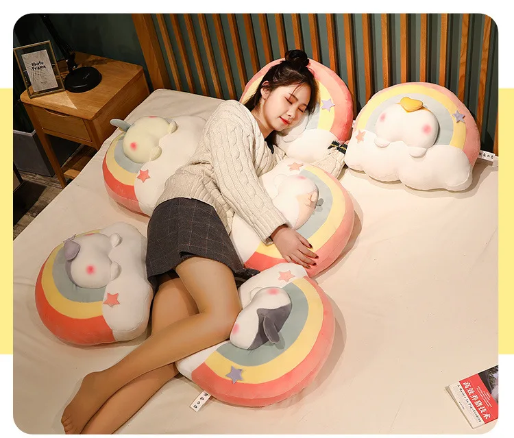 Free Shipping Cute rainbow animal butt pillow bedroom bedside sofa bay window pillow
