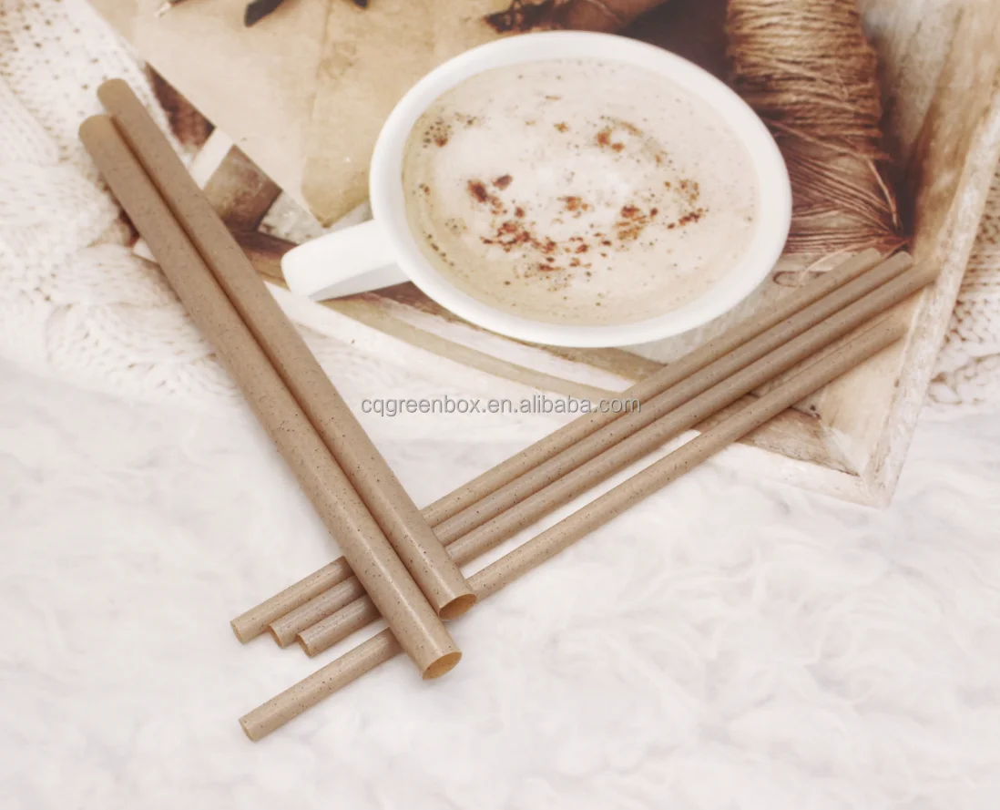 New product eco friendly long straw cocktail straws coffee grounds drinking straws