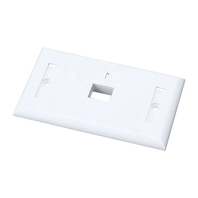 White Color 120 Type 1 Port Network Keystone Faceplate RJ45