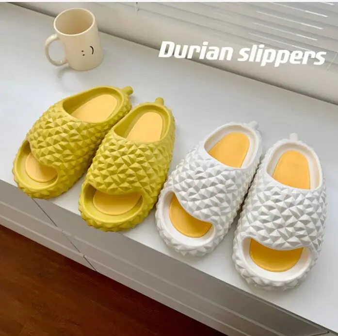 Women new Slide durian Fruit Open Toe EVA Foam Durian Slides Slippers for Adult Women Lady