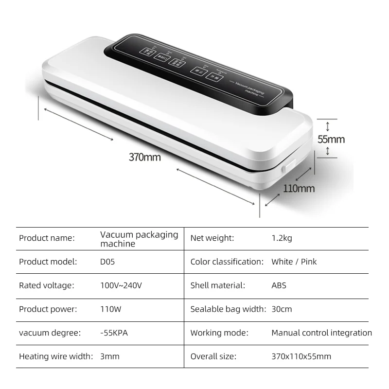 Pulse mode food vacuum sealer Food Preserve Marination Airtight Heat Sealing Vacuum Sealer Machine Vacuum Packing