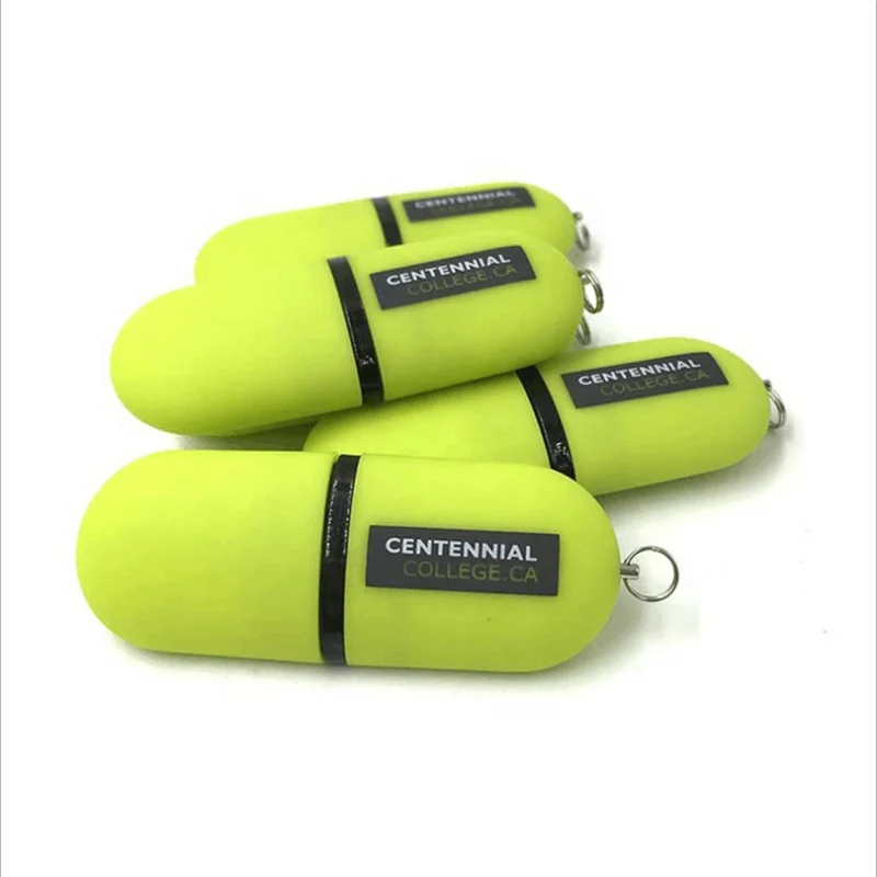 For medical care pharmacy advertising gifts usb flash pen drive  memory stick logo custom with keychain mini capsule shape usb