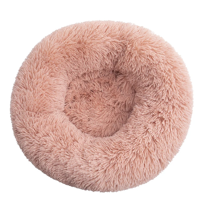 Factory Direct Plush Round Pet Nest Winter Warming Pad Long Flannel Cotton Luxury Pet Bed
