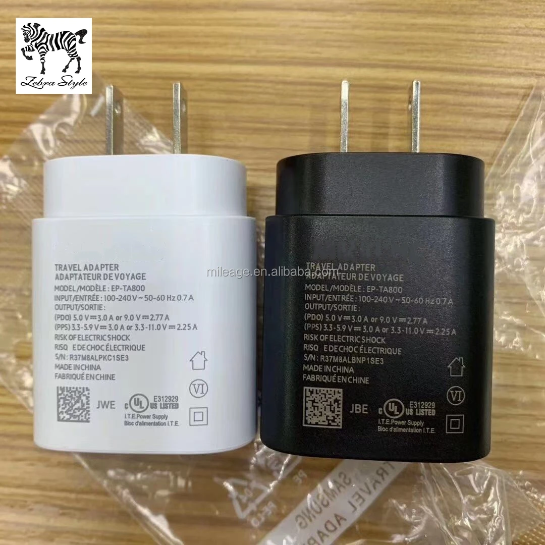 
 Новый продукт 25W EP-TA800 ЕС зарядка для мобильных телефонов через USb быстрое зарядное устройство для Samsung Galaxy Note10 Путешествия адаптер EU/US/UK Разъем  