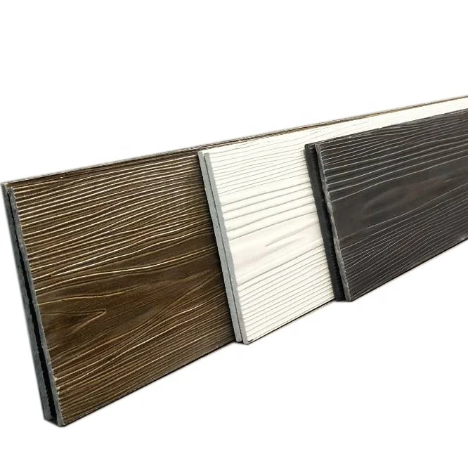 Wood Grain Cement Decking Fiber Cement Cladding Facades Weatherboard Wall Decorations