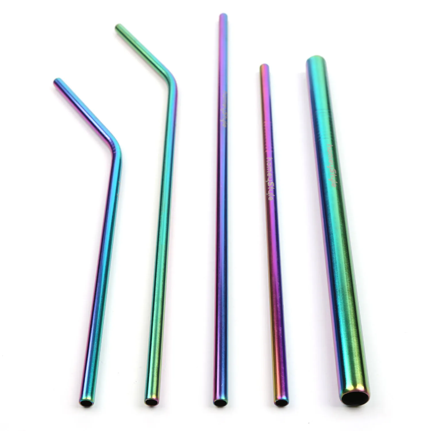 Custom  Eco Friendly Colourful Stainless Steel Metal Drinking Straw Bulk