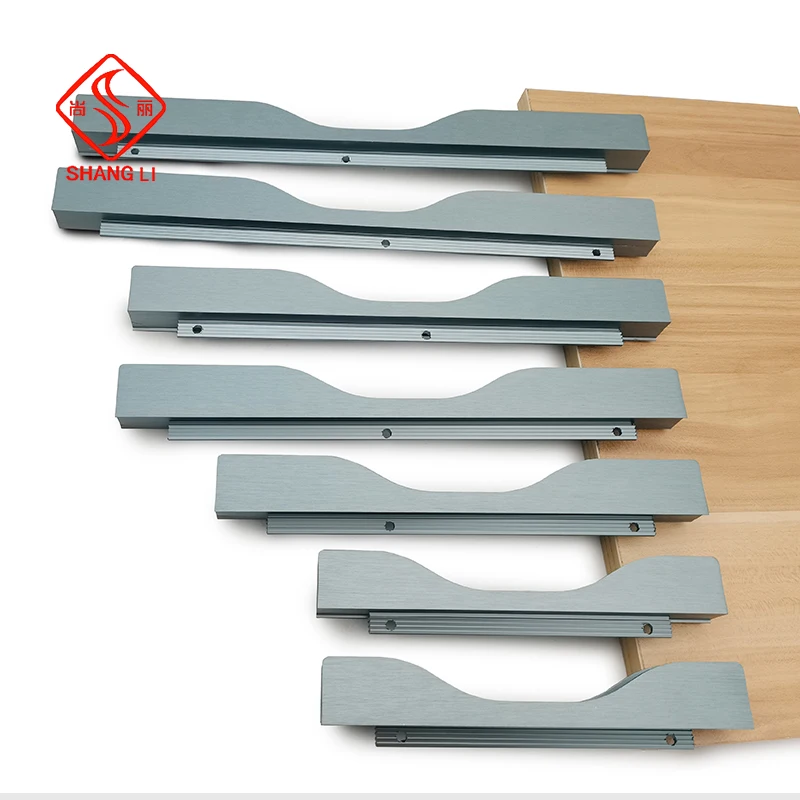 Door handles luxury modern Aluminum G Handle Profile Handle for Furniture Decoration Metal Anodizing Pull