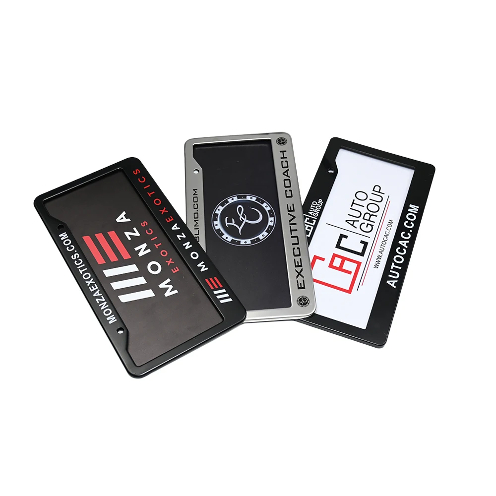 Customized Metal Stainless steel Blank Plate Number Holder License Plate Frames For Standard US Canada Size