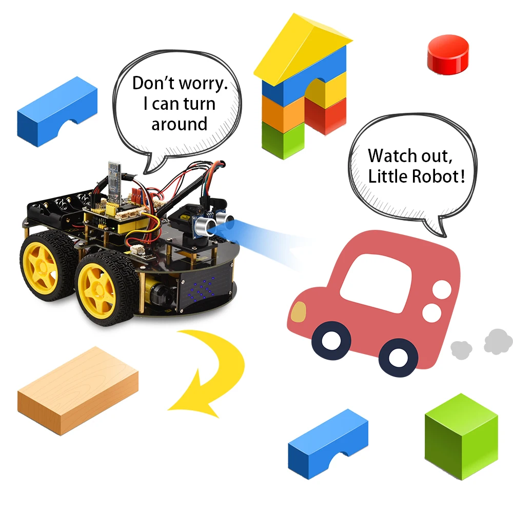  Высококачественный робот-автомобиль 4WD BT V2.0 для Arduino Smart Robot