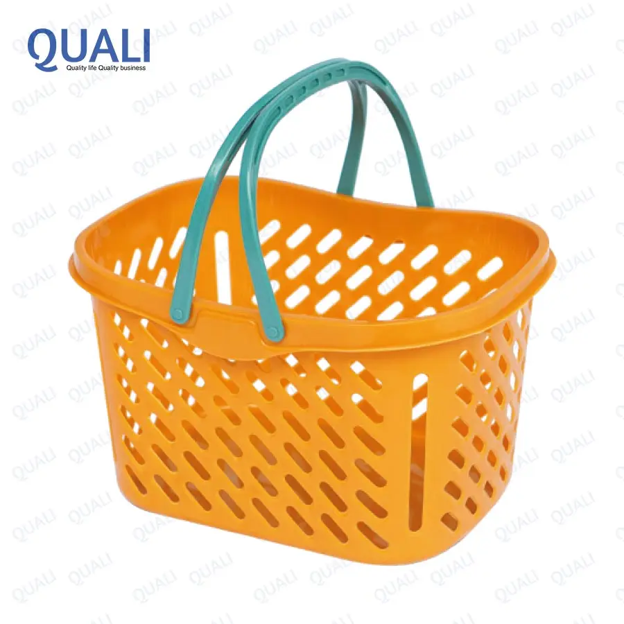 Quali Cosmetics Store Plastic Shopping Basket 15L Single Handle Plastic Basket
