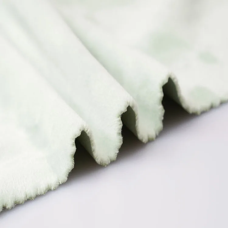 Green Custom Rabbit Fur Velvet Angora Garment Home Textile Velour Fabric