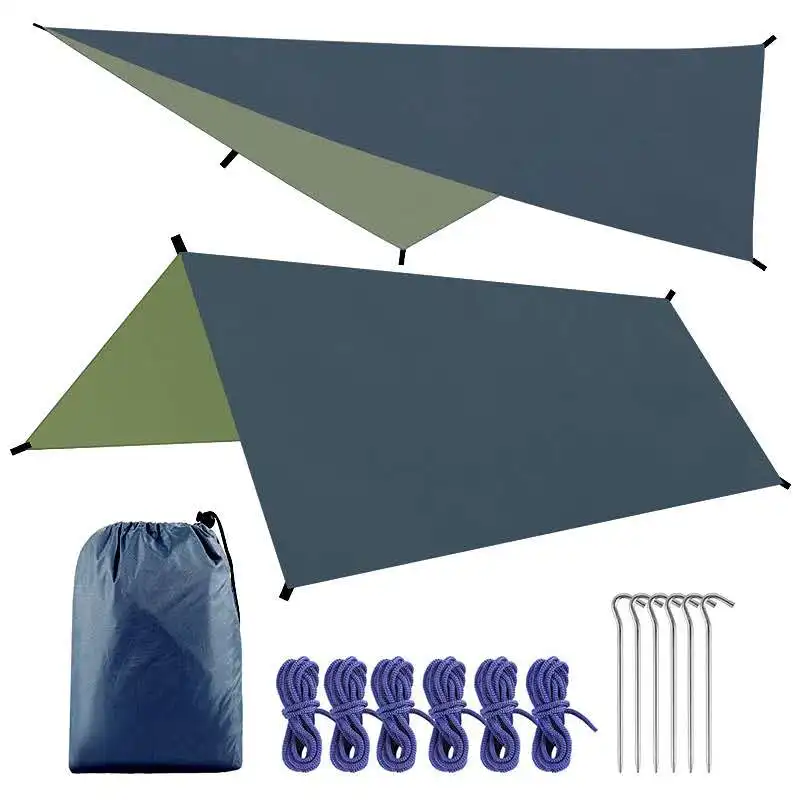 Wind Valley 210T Ripstop Nylon Anti-UV Waterproof Rain Fly Tarp PU3000mm Lightweight Portable Camping Tent Outdoor Beach Use