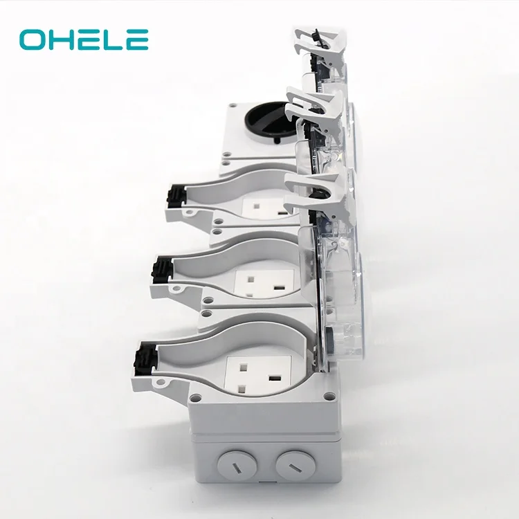 Водонепроницаемые промышленные настенные выключатели IP66 в английском стиле, 250 В, 16 А