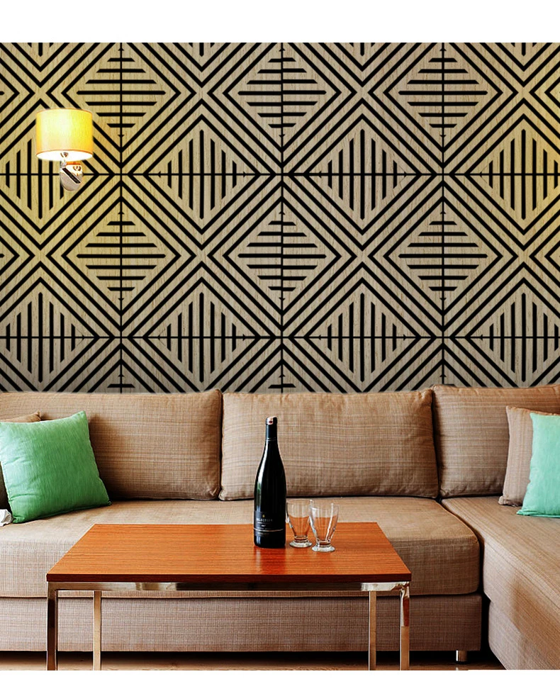 Wholesale Home Decor Item China Manufacturer Inner Acoustic Wood Slat Wall Panels Polyester Fiber Soundproof Wall Panel Acoustic