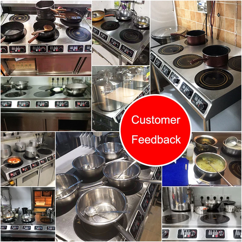 commercial induction cooker China Smart Multi round Cooker Flat Commercial Kitchen equipment cooktops 6 burner