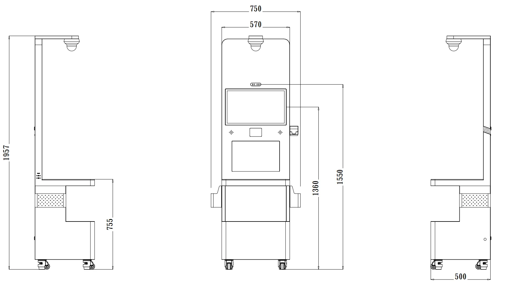 Syncotek Library Multi Function Self Book Borrow Return Renew Kiosk with ID Card Reader