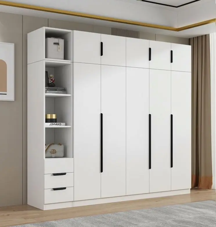 Singapore Furniture Overlay Closet Interior Sliding Door Glass Wardrobe Bedroom Design Fiber 3 Door Wardrobe With Mirror