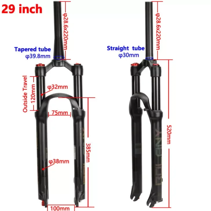Велосипедная вилка, Механическая передняя вилка из магниевого сплава, колеса 26 дюймов/27,5 дюйма/29 дюймов, для велоспорта
