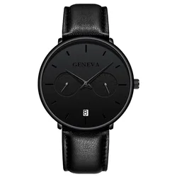 Wholesale fashion simple design men geneva mesh watch quartz wristwatches