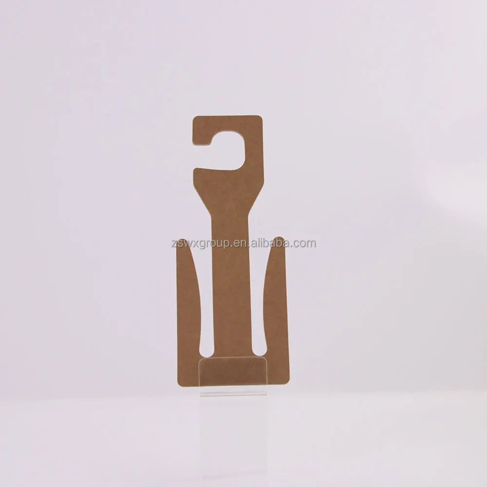Custom Store Shop Logo Pulp Paper Hangers Cardboard Small Shoe Hanger Hooks Display