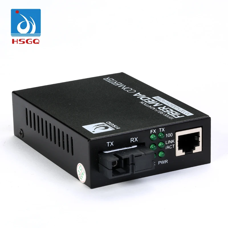  HSGQ-M001 10/100M 20KM SC волоконно-оптический медиаконвертер GPON 4