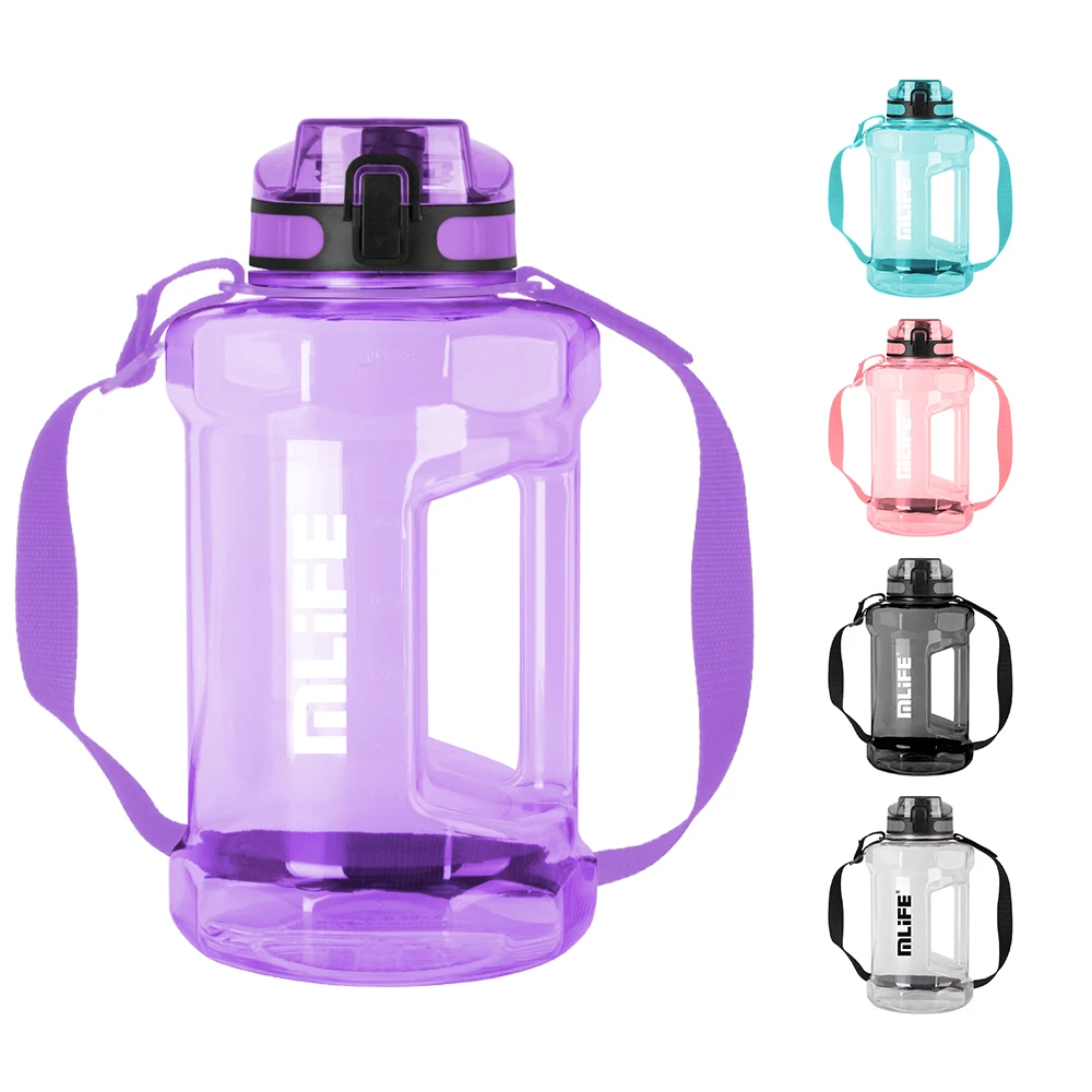 Large Reusable PETG Water Jug with Handle Easy Drink Lid Direct Drinking for Adults for Gym Sports Travel Outdoor Climbing