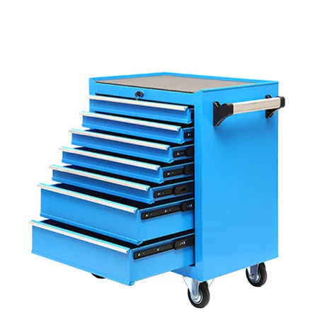Uni-Silent 7 Drawer Tool Cart on Wheels Rolling Tool Cart Heavy Duty Utility Industrial Service Cart TCD200-7