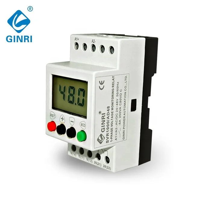 Ginri SVR1000 AC/DC 24-48V overvoltage delay timer relay