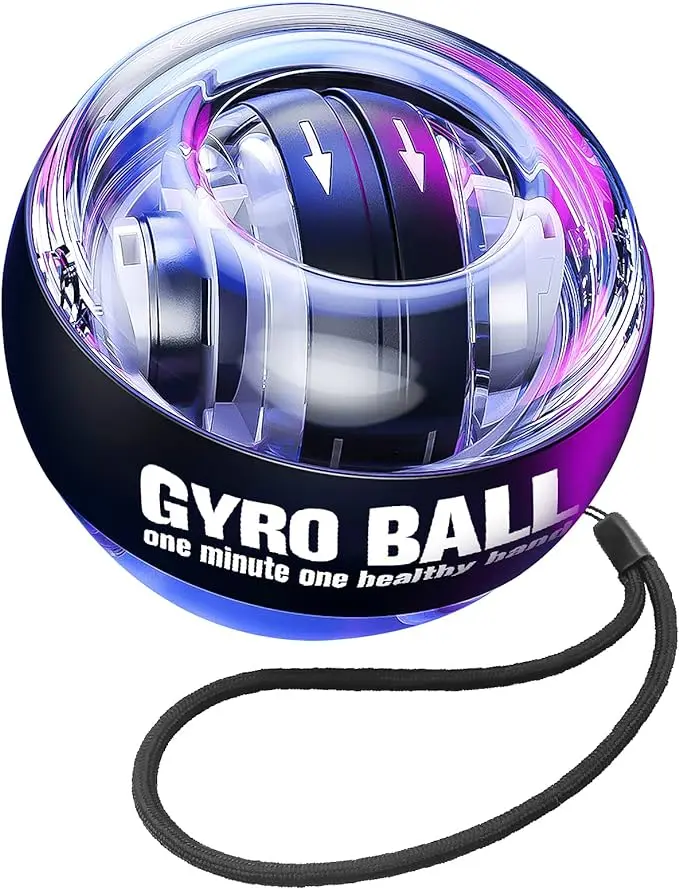 ONESTARSPORTS Gyro Ball Wrist Power Forearm Exerciser Gyroball Wrist Arm Trainer Exerciser Led Light Gym Forearm Power Wrist
