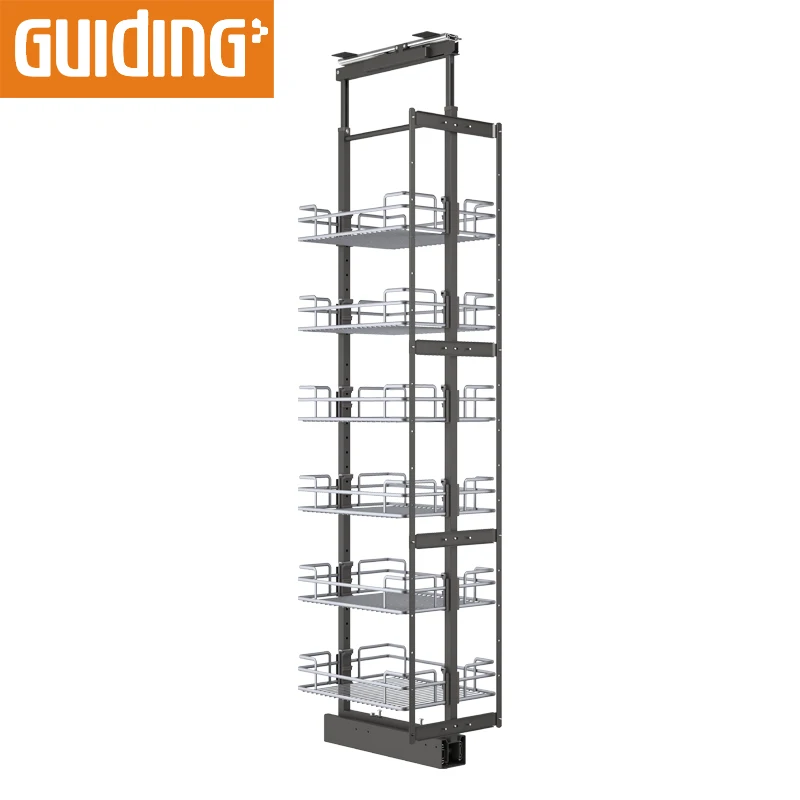 Kitchen Cupboard Door Space Organizer Slider Pantry Kitchen Rolling Pantry Storage Tall Unit Pull Out Basket