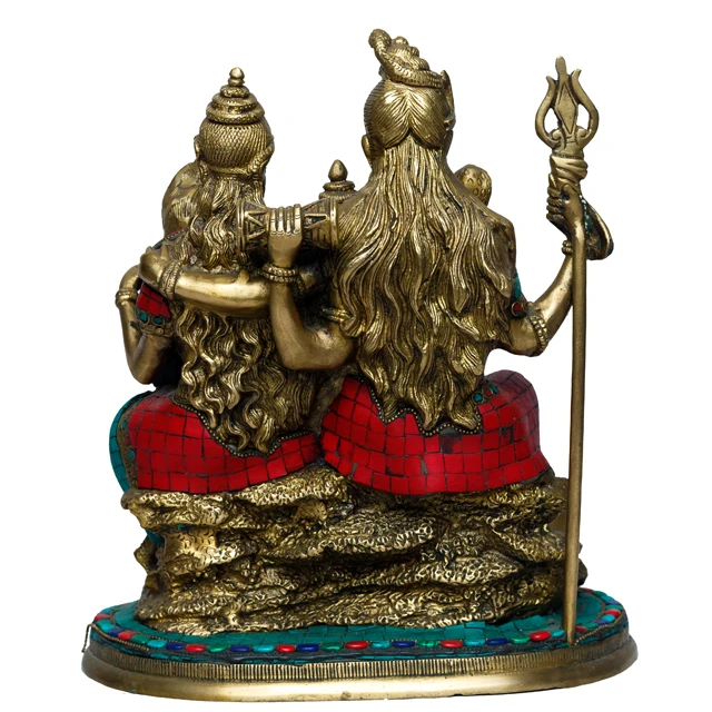 Brass Sculpture Of Lord Shiva Family | For Religious And Cultural Decoration And Worship