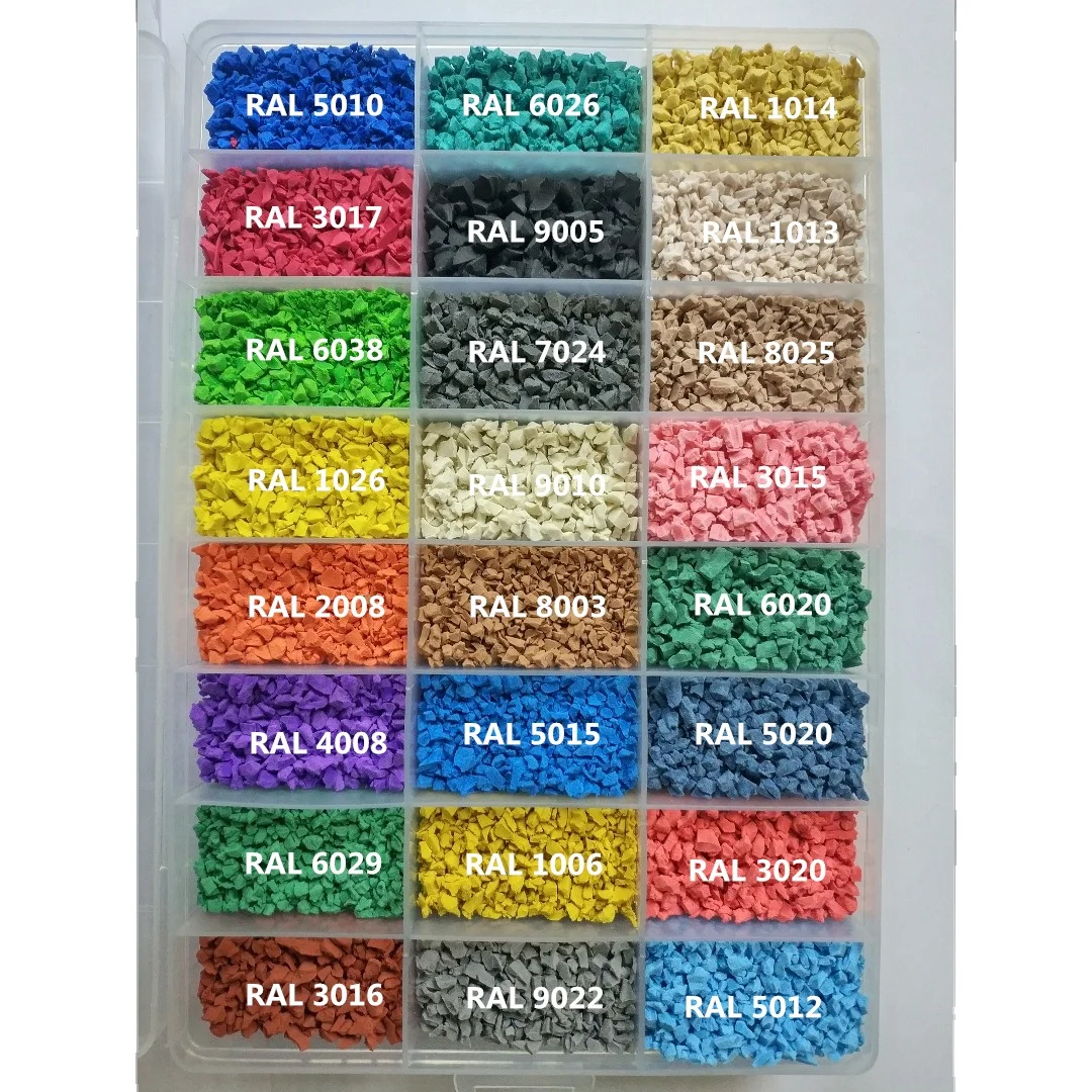 epdm granule Rubber crumb for PU floor artificial Grass playground flooring safety pavement Factory