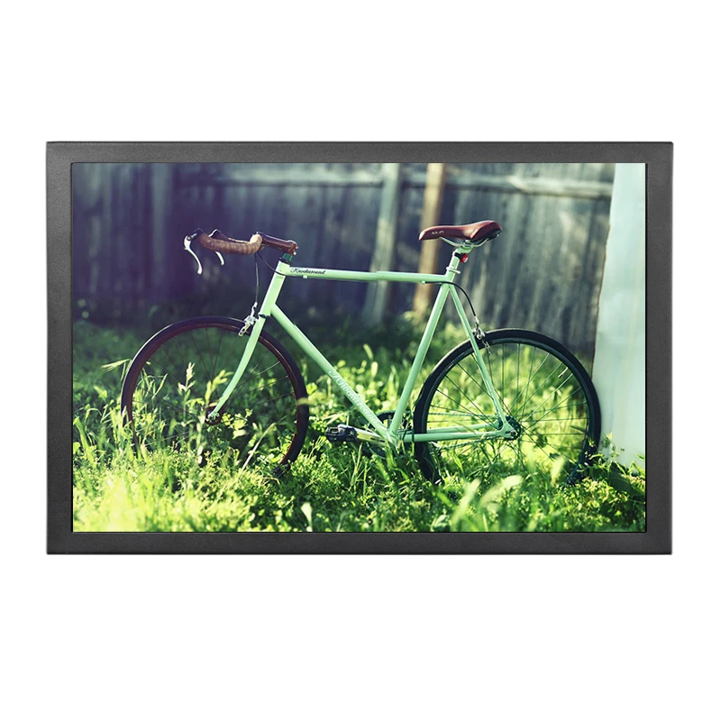 Wall mount lcd screen monitor metal case 15.6 inch led monitor with VGA AV BNC USB HD MI input