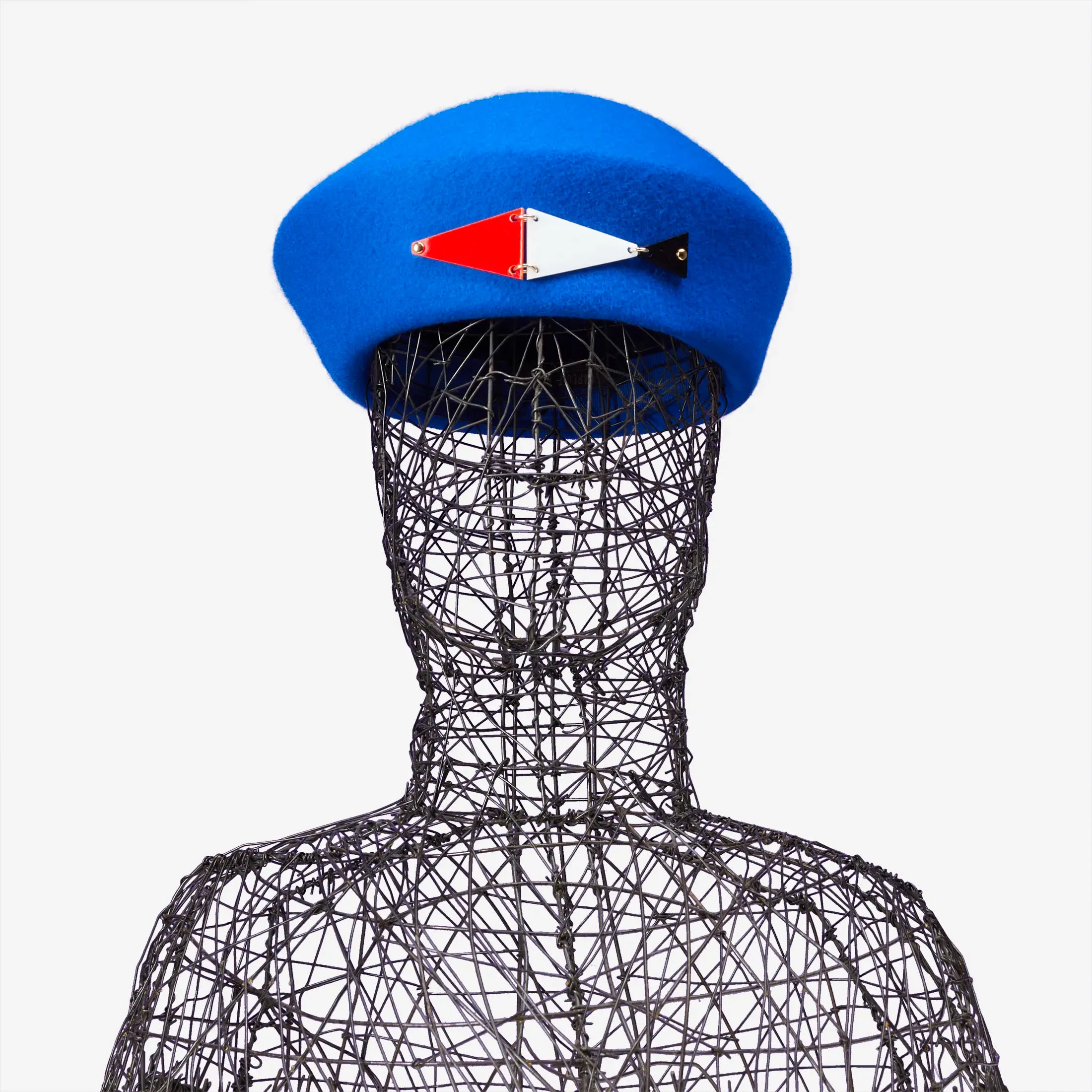 Premium Carlo Forti Collection Felt Beret - Night-Inspired Shades With Plexiglass Detailing - Retro Meets Modern