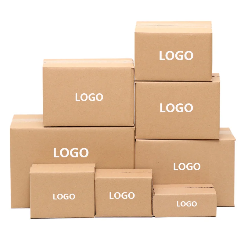 Custom Print Logo Strong Cardboard Board Boxes Various Sizes Packing Removal Storage Folding Cartons Moving Paper Mailer Boxes