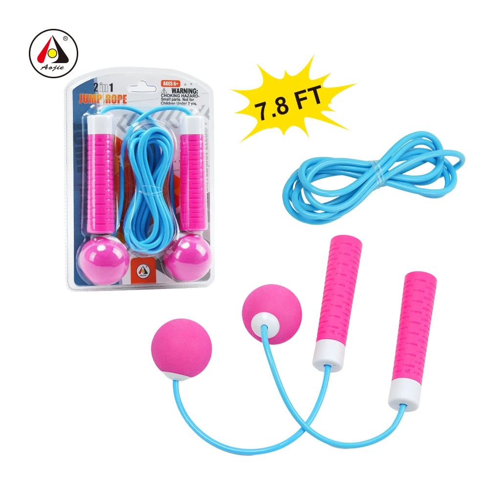 AOJIE Training Jump Rope Set Cordless Jump Rope & Regular Skip Ropes For Kids Indoor Outdoor Improving Fitness.