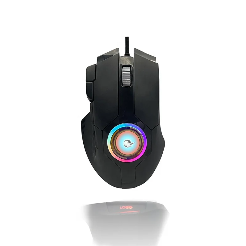 Новый супер удобная игровая мышь 8D 7200 точек/дюйм RGB со светодиодным светом УФ печать логотипа Проводная геймерская