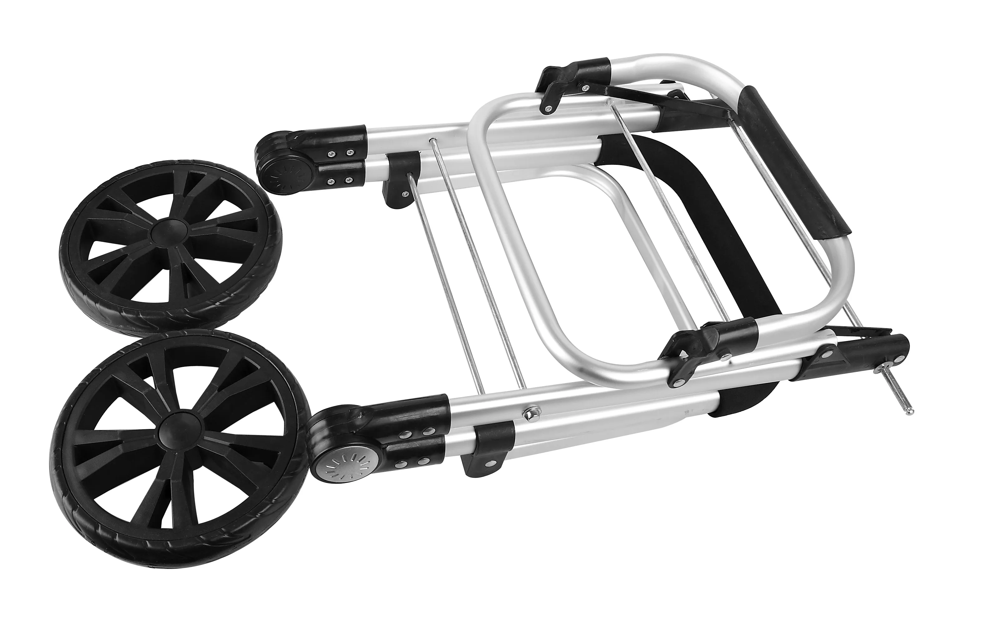 2022 handle folding grocery shopping bag trolley with big 21cm wheel