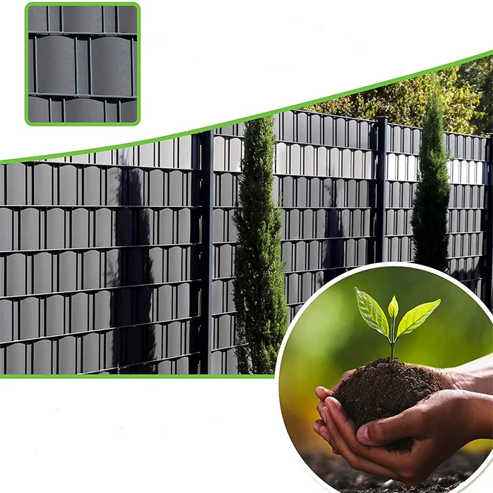 2.53m PP polypropylene hard privacy screen strips for double rod mats, thickness of 1.1 mm for the fence