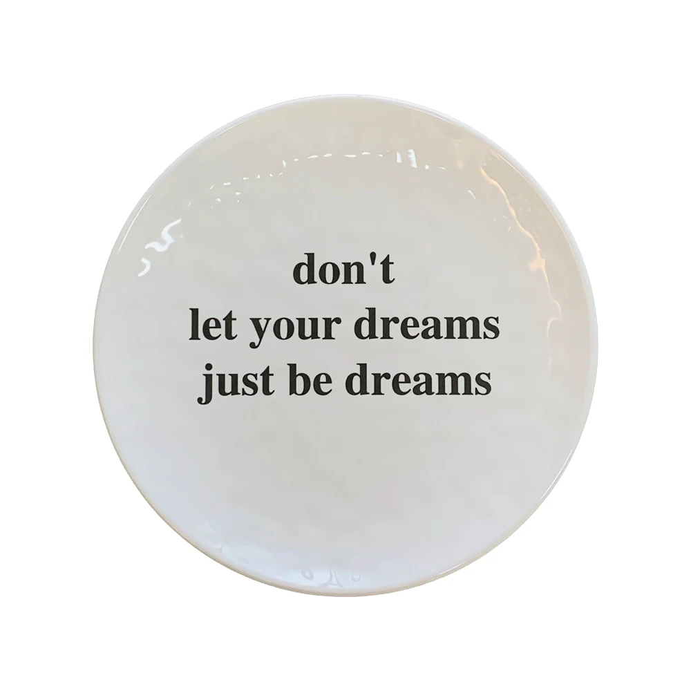 
Wholesale classic white and black Tableware dinnerware melamina round charger plates platters 