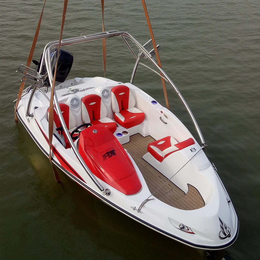 
15ft 4 Person Capacity Fiberglass Speed Boats Small Sport Yacht 