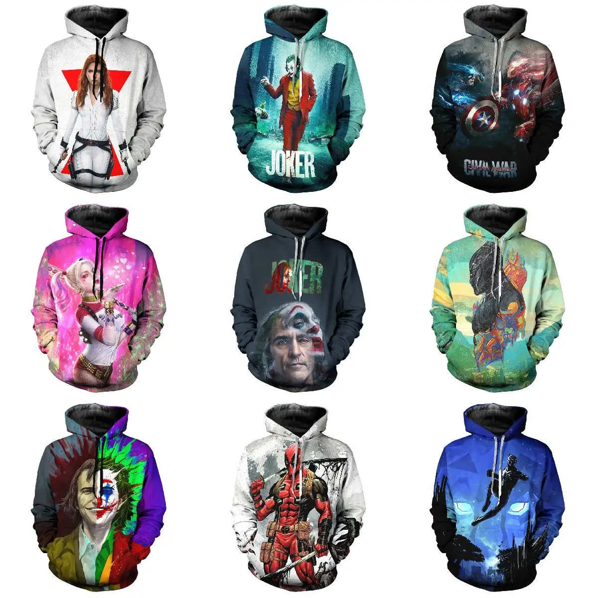 3D printed Custom hoodie Movie Marvel Leisure sports hoodie Plush Toy Dolls Comics Marvel jacket Cartoon Dolls