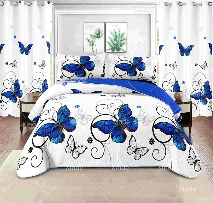 factory direct 3pc 6pc 8pc bedspread quilted wholesale bed sheet bedding sets for bed printed  3d bed cover set for wholesales