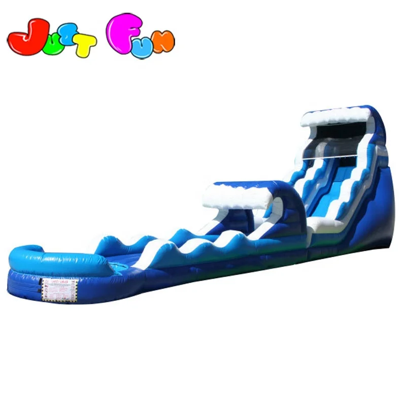 tsunami big cheap inflatable water slide with slip for sale