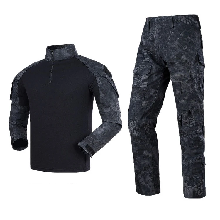 G3 Tactical Clothes Uniform Camouflage CS Training Suit Breathable Rip Stop Frog Suit Clothes with Knee Pads