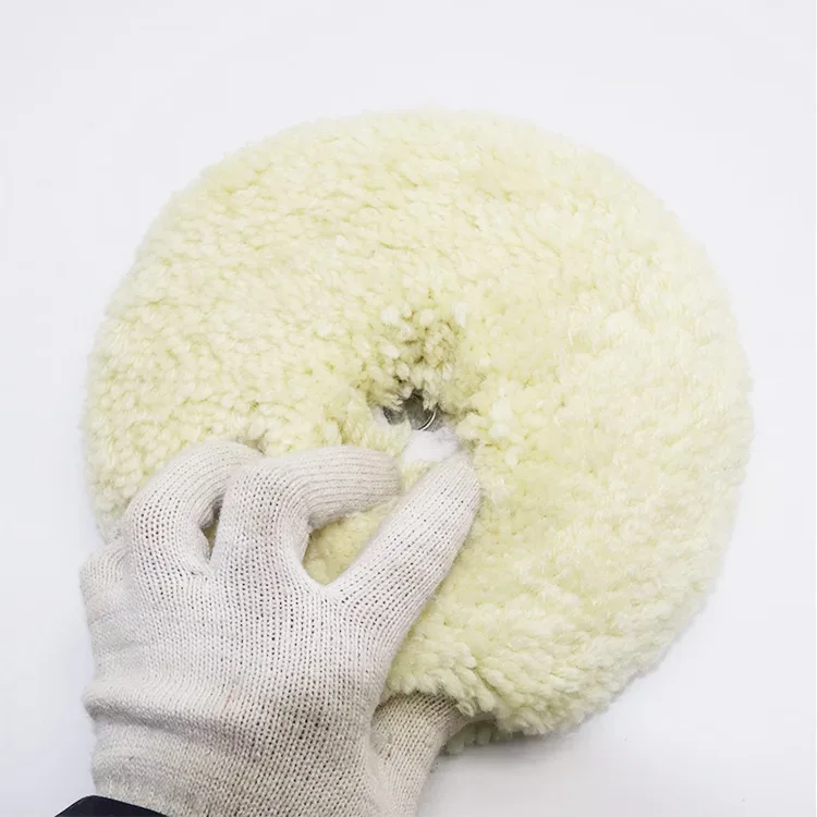 7 inch natural 100% double sided wool Car Compound polishing pads