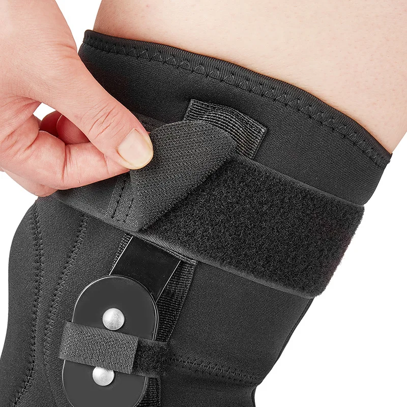 sport neoprene medical open patella hinged knee joint brace support with side stabilizers for arthritis pain relief