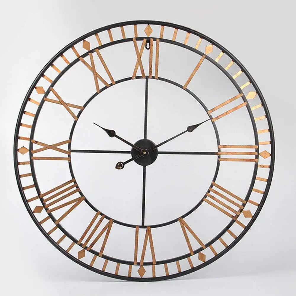 Creative metal design retro wall clock