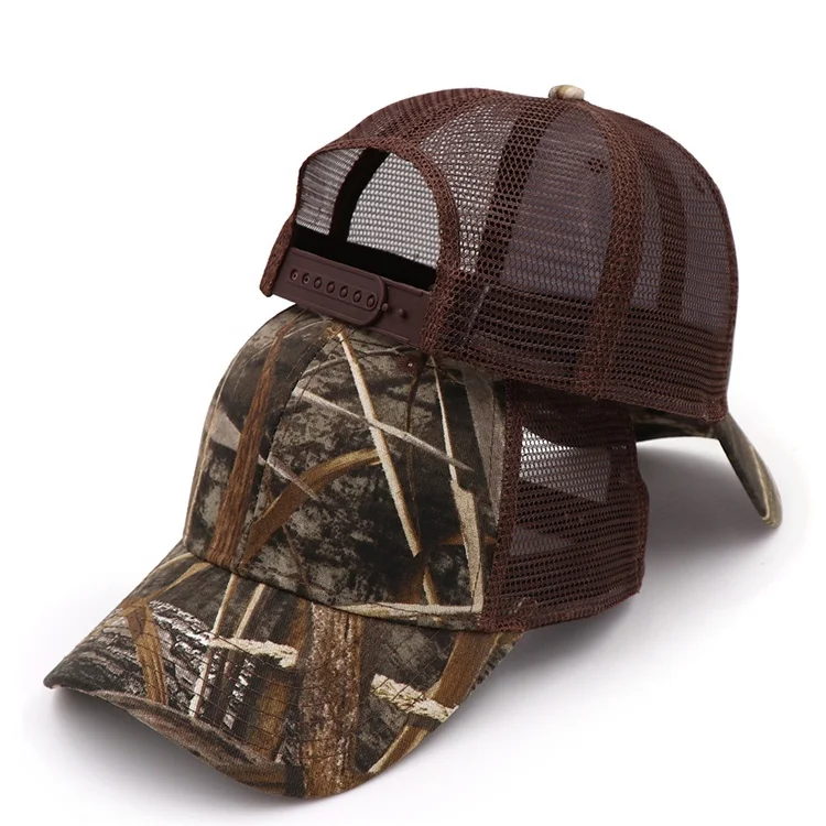 Trucker Cap No Logo Real Tree Print Camo Mesh Adjustable Trucker hat